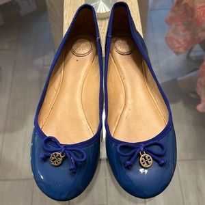 Tory Burch blue flats GUC size 9